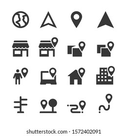 map marker icon location vector 