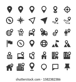 map marker icon location vector 