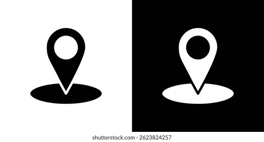 Map marker icon for logo web mobile app UI design.