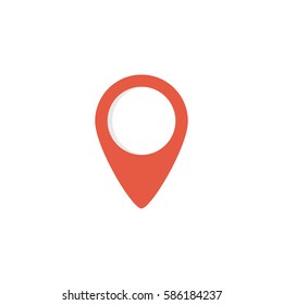 Map marker icon. Navigation pointer. Flat vector.