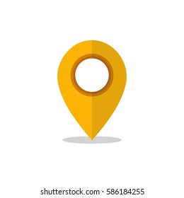 Map marker icon. Navigation pointer. Flat vector.