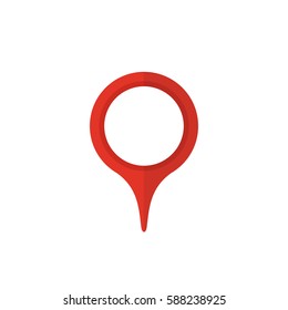 Map marker icon. Navigation pointer. Flat vector.