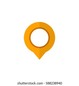 Map marker icon. Navigation pointer. Flat vector.