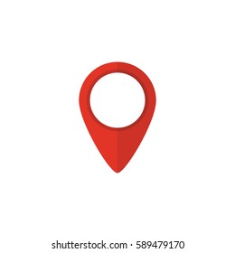 Map marker icon. Navigation pointer. Flat vector.
