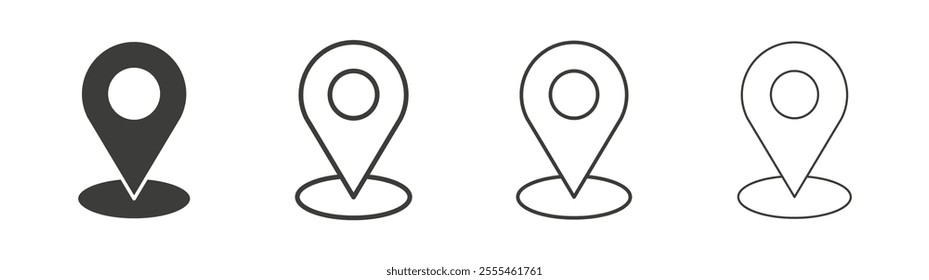 Map marker icon pack. vector illustration