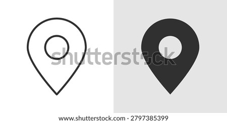 Map Marker Icon represents location identification, navigation assistance, and destination tracking.
