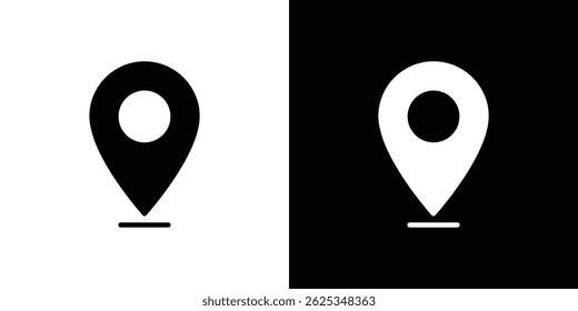 Map marker icon simple line vector. Symbol, logo.