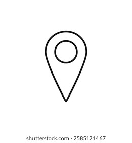 Map marker icon. simple thin line vector icon