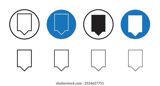 Map marker icon Thin line art collection