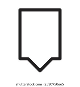 Map marker icon Thin line flat illustration