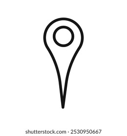 Map Marker icon Thin line flat illustration