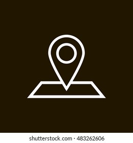 Map marker icon vector, clip art. Also useful as logo, silhouette and illustration.