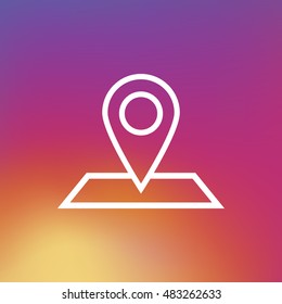 Map marker icon vector, clip art. Also useful as logo, silhouette and illustration.