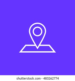 Map marker icon vector, clip art. Also useful as logo, silhouette and illustration.