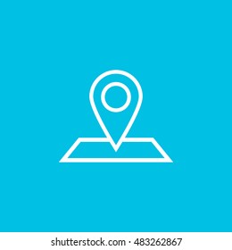 Map marker icon vector, clip art. Also useful as logo, silhouette and illustration.