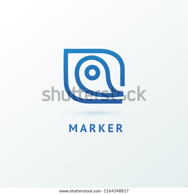Map marker icon. Vector flat style\
illustration location pin logotype design. Location pin navigation\
logo template. Logo concept of navigator, guide, , booking hotel,\
Rent a Car, travel\
application.
