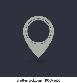 Map marker icon. Vector illustration