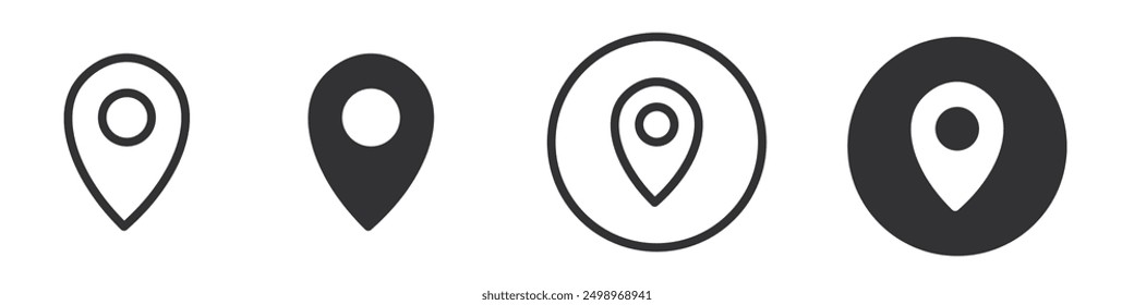 Map marker icon Vector illustration in black