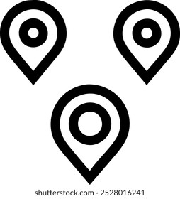 Map marker icon Vector illustration in black