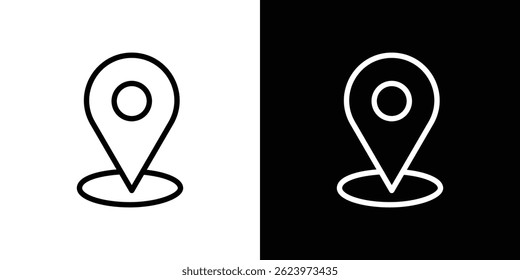 Map marker icon vector, illustration logo template in trendy style