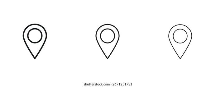 Ícone do marcador de mapa eps de ilustração de vetor. Ilustrações de contorno de vetor