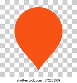 Map Marker icon. Vector illustration style is flat iconic symbol, orange color, transparent background. Designed for web and software interfaces.
