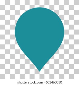Map Marker icon. Vector illustration style is flat iconic symbol, soft blue color, transparent background. Designed for web and software interfaces.