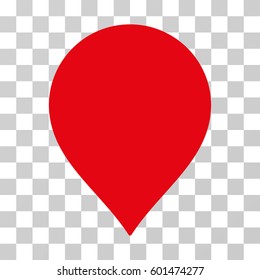 Map Marker icon. Vector illustration style is flat iconic symbol, red color, transparent background. Designed for web and software interfaces.