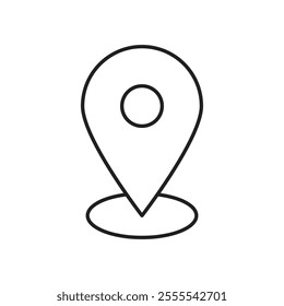 Map marker icon vector isolated on white background.