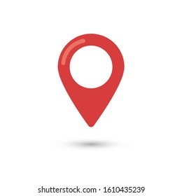 Map Marker Icon in Vector, Red Point