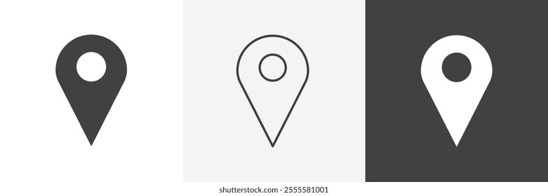 Map marker icon vector set for ui designs