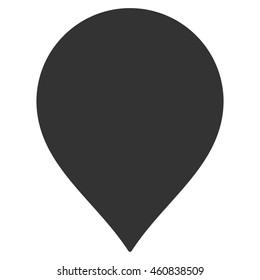 Map Marker icon. Vector style is flat iconic symbol with rounded angles, gray color, white background.