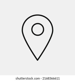 Map Marker Line Icon. Vector Illustration Isolated On White Background. Using For Website Or Mobile App