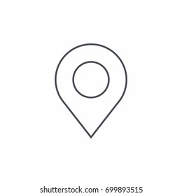 Map Marker Line Icon Vector