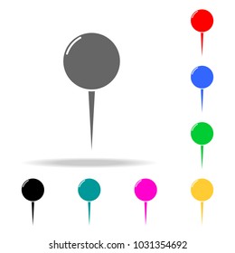 Map marker location flat icon for apps and websites icon. Elements in multi colored icons for mobile concept and web apps. Icons for website design and development, app development on white background