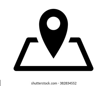 Map marker location flat vector icon for apps and websites