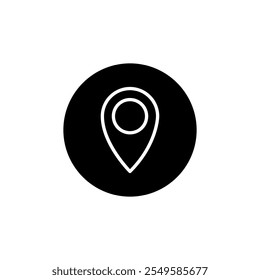 Mapa Marcador Locación GPS Simple Minimalista Icon Logo Vector EPS PNG Transparente Sin Fondo Clip Arte 