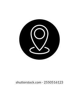 Mapa Marcador Locación GPS Simple Minimalista Icon Logo Vector EPS PNG Transparente Sin Fondo Clip Arte 