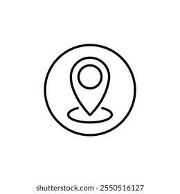 Mapa Marcador Locación GPS Simple Minimalista Icon Logo Vector EPS PNG Transparente Sin Fondo Clip Arte 