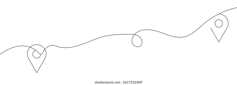 Map marker, location pin line art style vector with transparent background. Vector Illustration .EPS 10 .