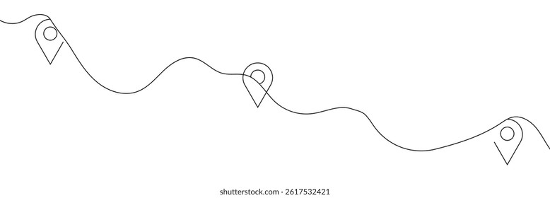 Map marker, location pin line art style vector with transparent background. Vector Illustration .EPS 10 .
