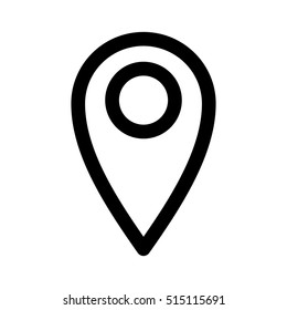 Map marker location pin line art icon for apps and websites