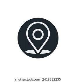 map marker logo vector illustration template design