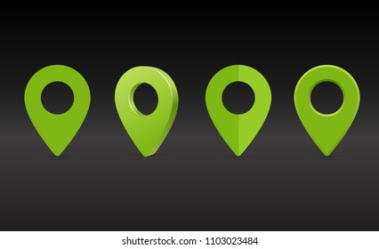 Map marker, map pin vector. Map markers.