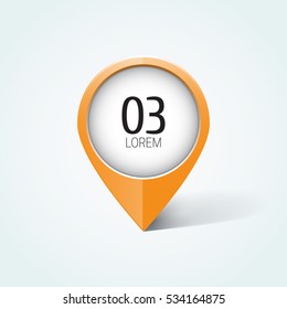 Map marker / Map pointer / Location  icon. Concept of route, landmark, adventure, explore. Vector illustration.