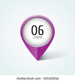 Map marker / Map pointer / Location  icon. Concept of route, landmark, adventure, explore. Vector illustration.