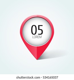 Map marker / Map pointer / Location  icon. Concept of route, landmark, adventure, explore. Vector illustration.