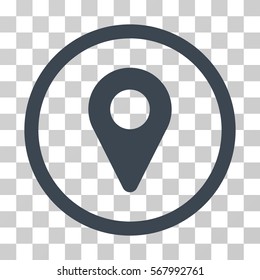 Map Marker rounded icon. Vector illustration style is flat iconic symbol inside a circle, smooth blue color, transparent background. Designed for web and software interfaces.