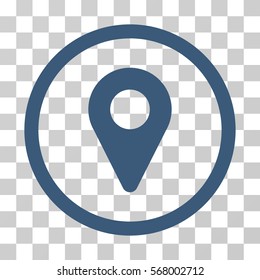 Map Marker rounded icon. Vector illustration style is flat iconic symbol inside a circle, blue color, transparent background. Designed for web and software interfaces.
