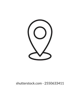 Map marker thin line vector icon.